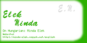 elek minda business card